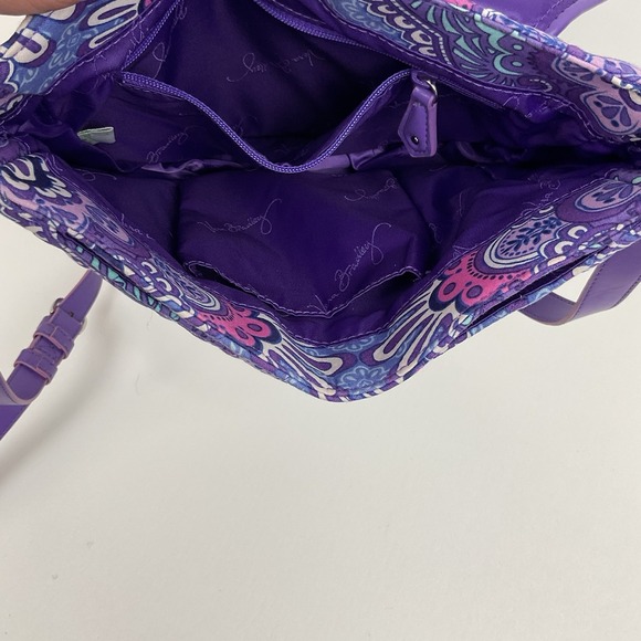 Vera‎ Bradley Crossbody Saddle Bag Purple Floral Medallion Boho Festival Y2K - Picture 5 of 8